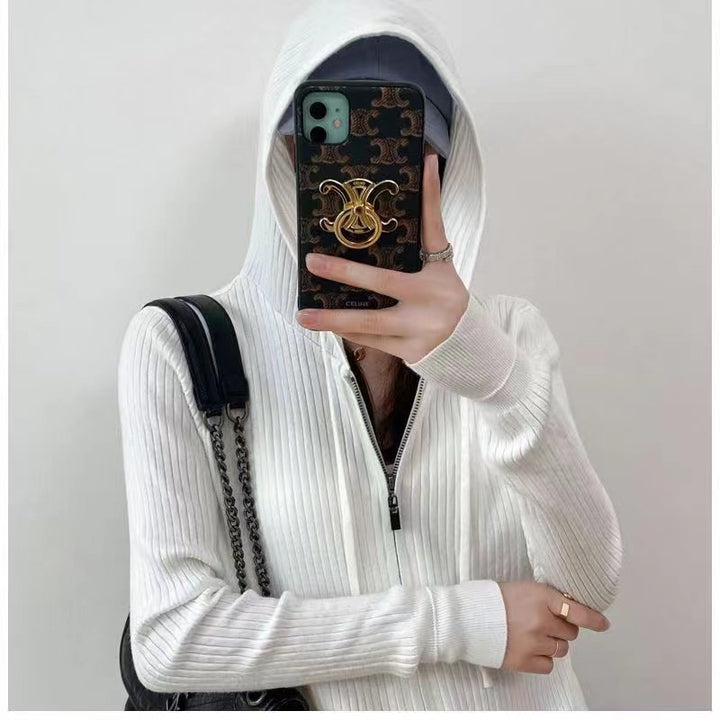 Dame Zip-Hoodie Sweater Stilla