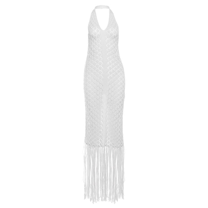 Dame Strandkjole med frynset Boho-design Stilla