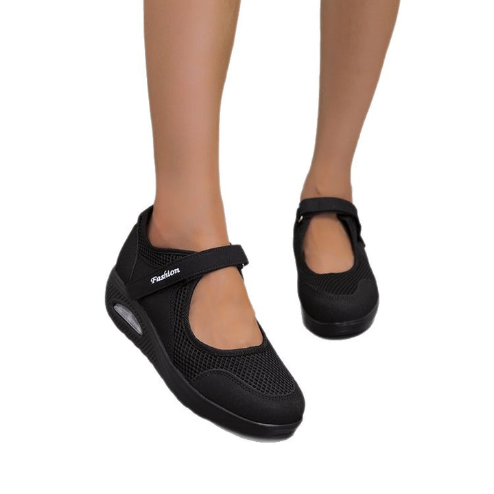 Dame Komfortable Slip-On Sneakers med åndbar netstruktur Stilla