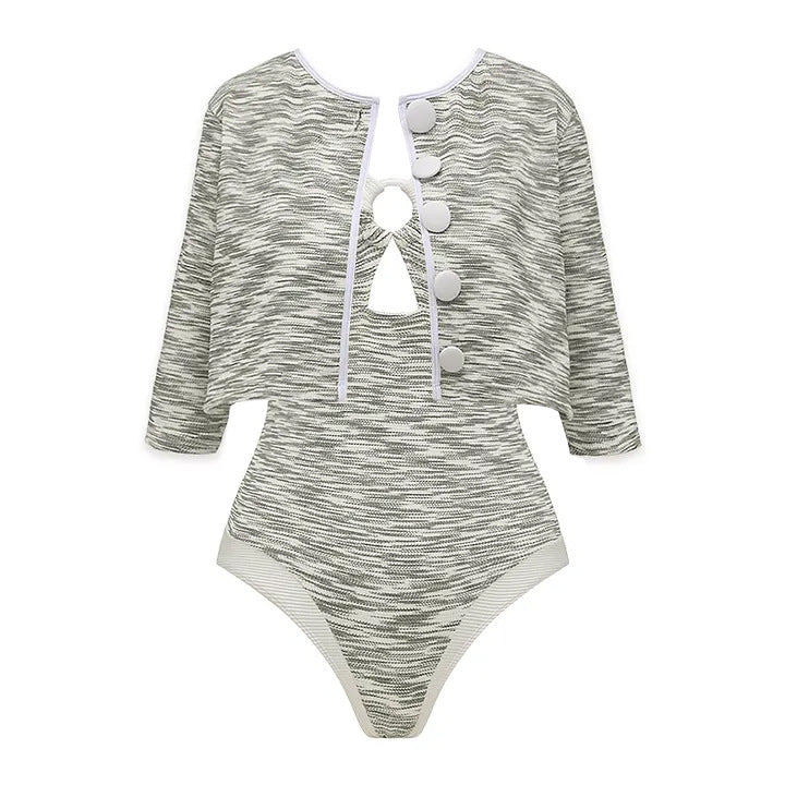 Dame Bikini-sæt med højtaljet trusse og moderne top Skovae