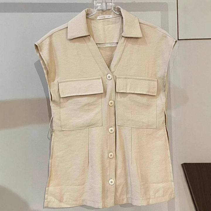 Dame Tailored Vest og Loose Bukser Sæt Stilla