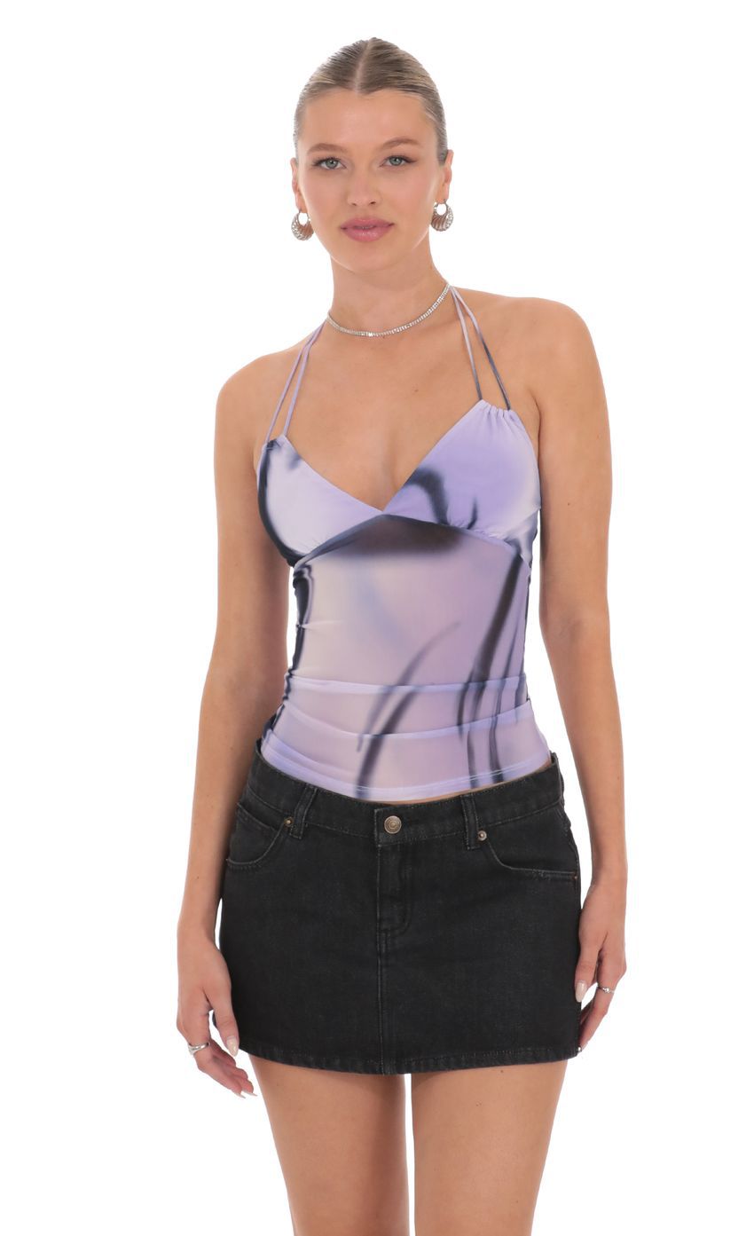 Dame moderneh blomster top Stilla