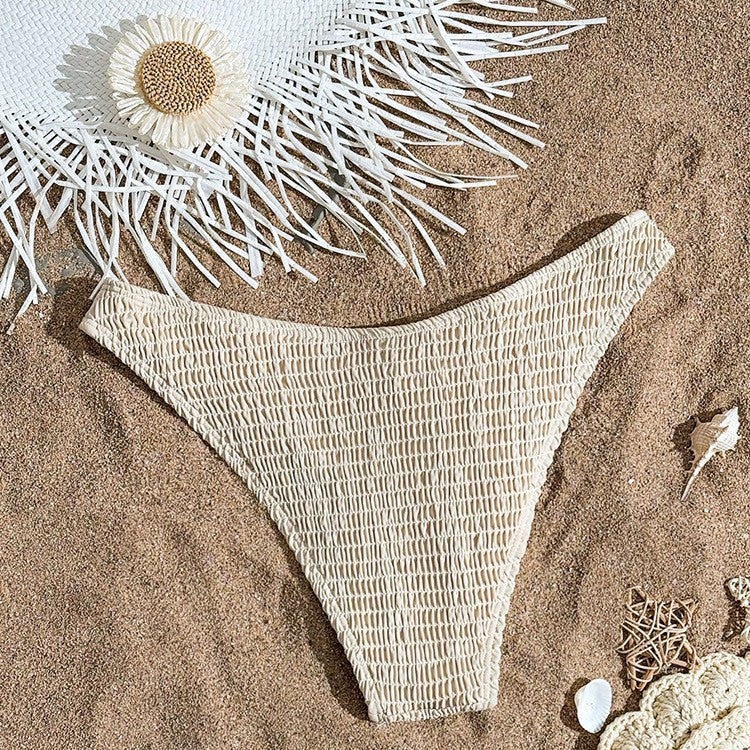 Dame høj talje bikini trusse med struktureret design Skovae
