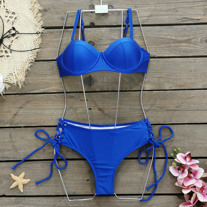 Damer Bikini-sæt med justerbare stropper og sidelommer detaljer Stilla
