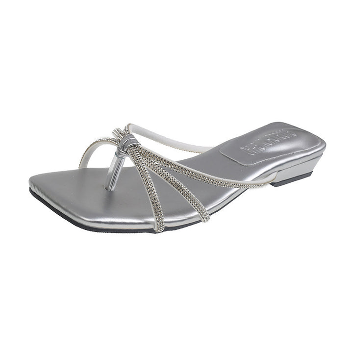 Dame Strappy Steg Sandaler med Blokhæl Stilla