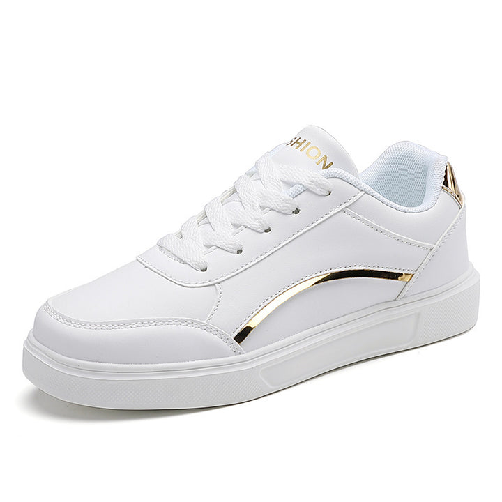 Unisex nan urbaner lavere city-sneaker med vegansk kunstlæder, diskret metallic dekorkant og støddæmpende EVA-sål Skovae