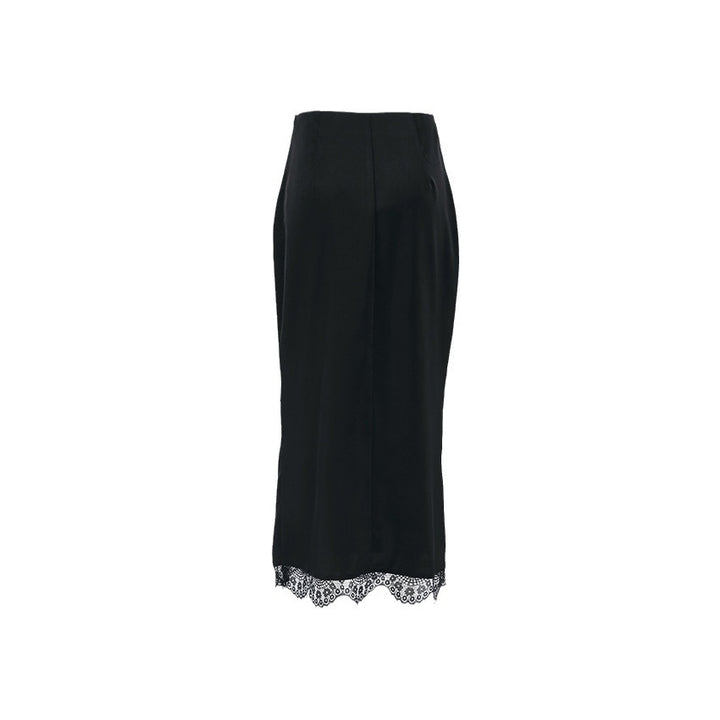 Dame Elegant Maxikjole med blondeafslutning og figursyet snit Stilla