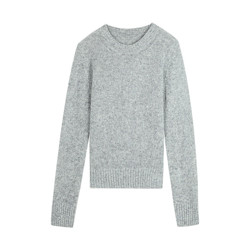 Dame elegant strikpullover med fin tekstur og tidløst rundhalsudskæring Stilla