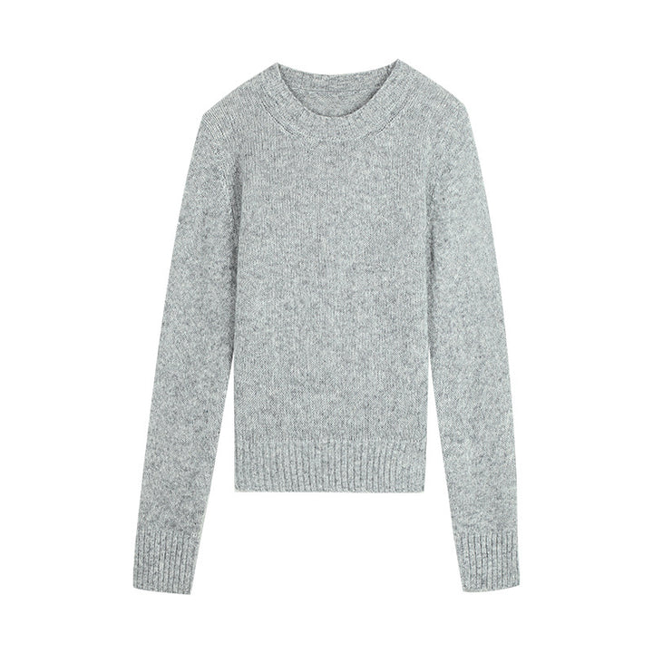 Dame elegant strikpullover med fin tekstur og tidløst rundhalsudskæring Stilla