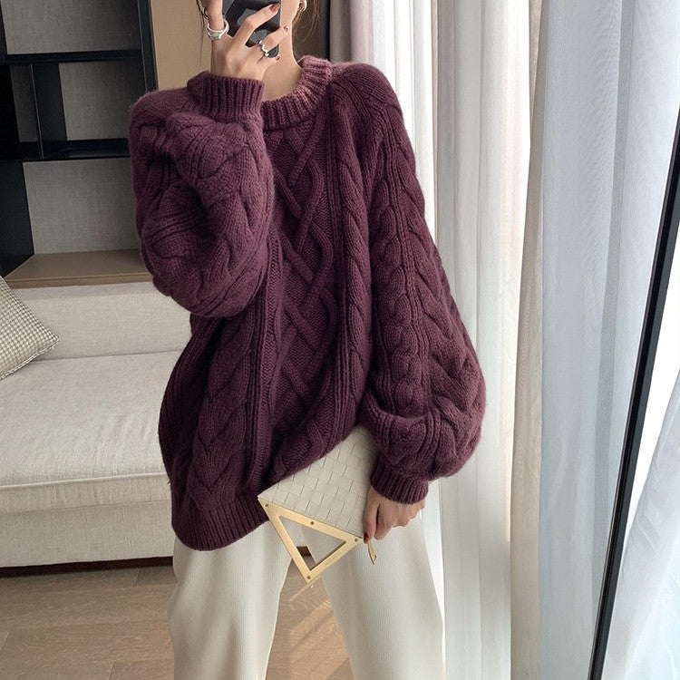 Femme Chunky Kabelstrik Oversized cardigan Stilla