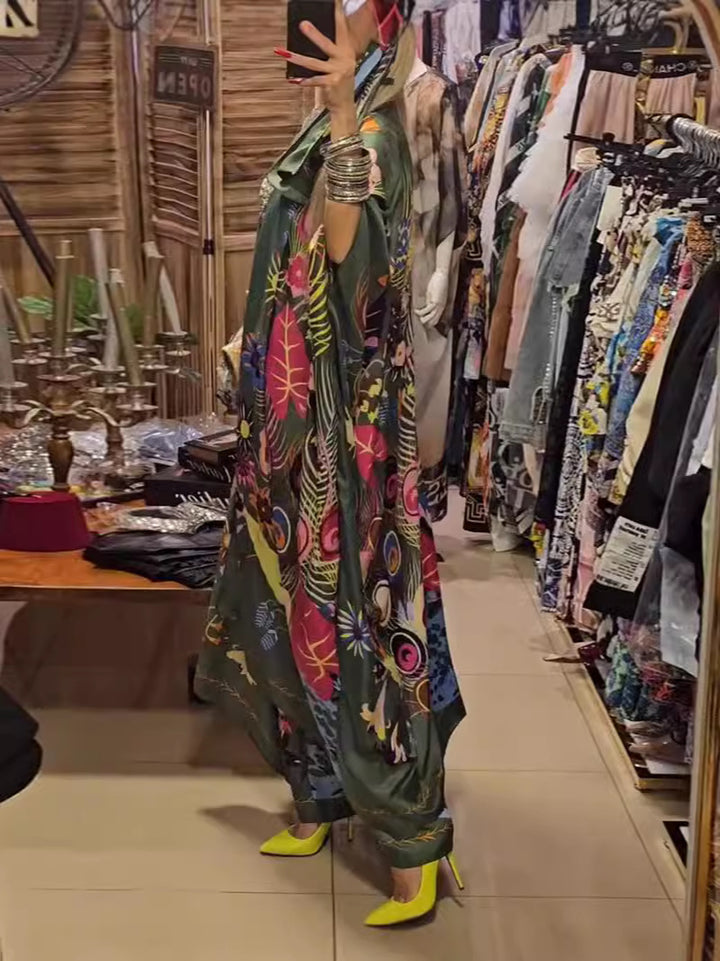 Dame kimono med blomster mønstre Stilla
