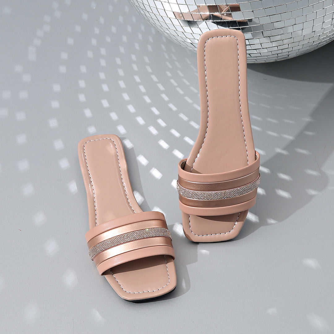 Dame elegante slippers med metal akcenter Stilla