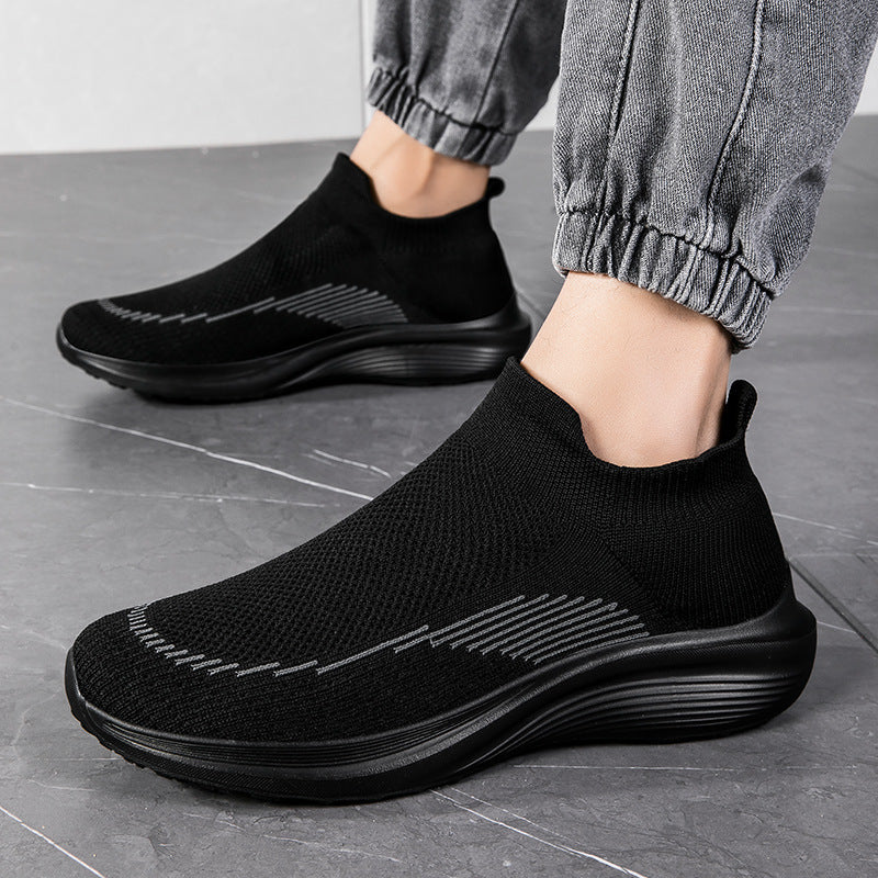 Herrer nan sokkelignende strikkesneakers med sømløst overmateriale og stødabsorberende sål Skovae