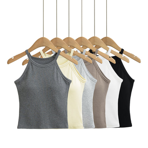 Dame Sporty Halterneck-top med åndbart strækmateriale og komfortabel pasform Stilla