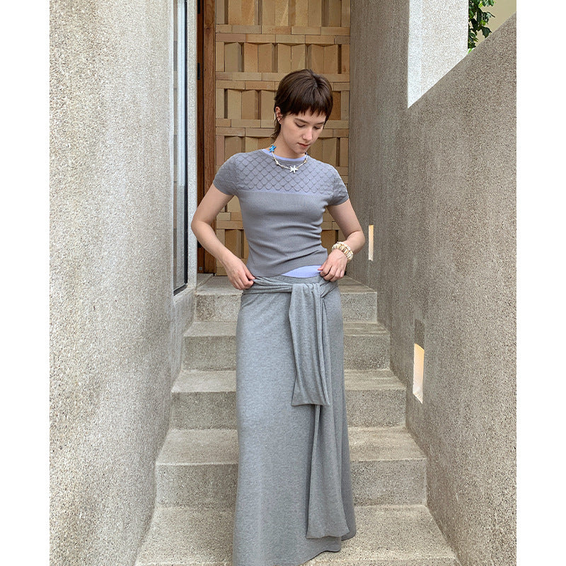 Dame wrapped skirt med elegant snit og legende bærevariationer Stilla