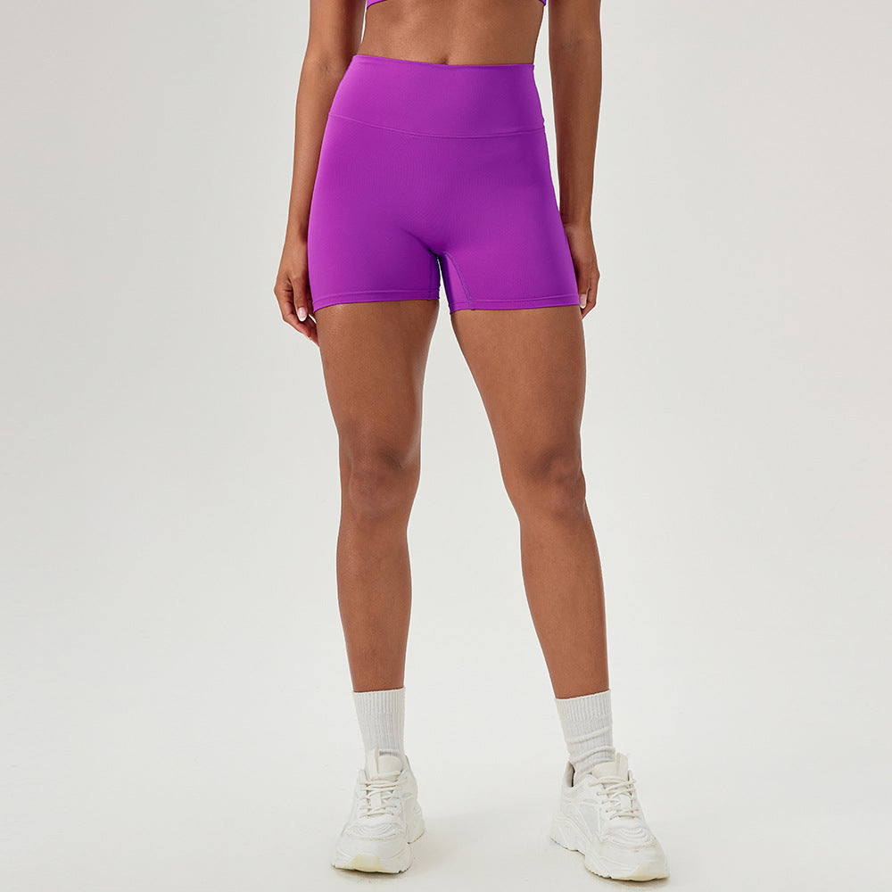 Dame højt skårede sportsshorts med elastisk talje og fugttransporterende materiale Stilla