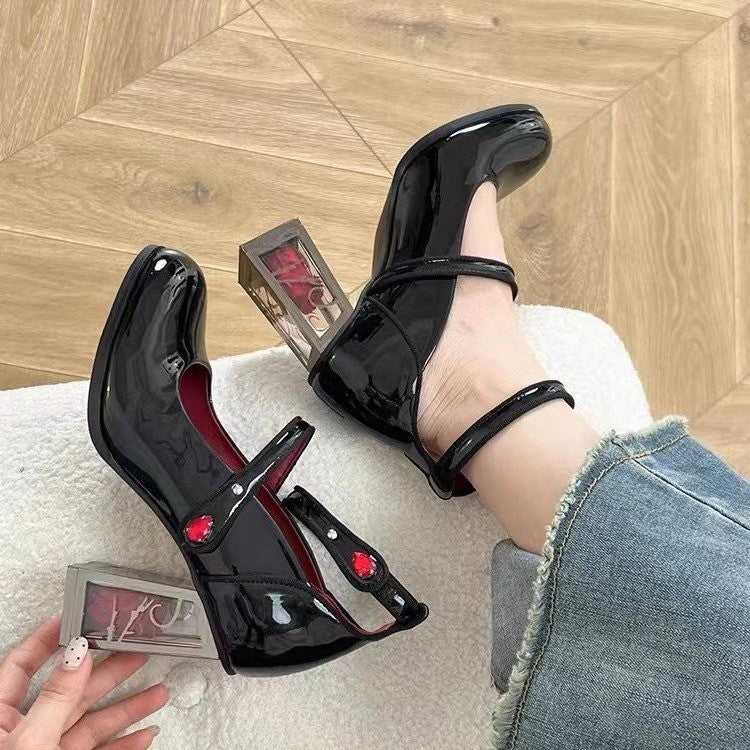 Dame Sandaler med gennemsigtigt blokhæl Stilla
