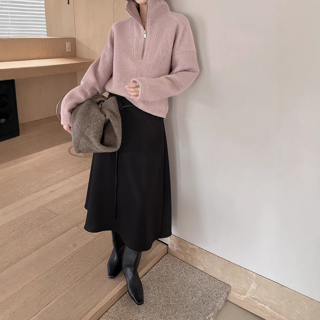 Dame sportslig sweatshirt med høj krave Stilla