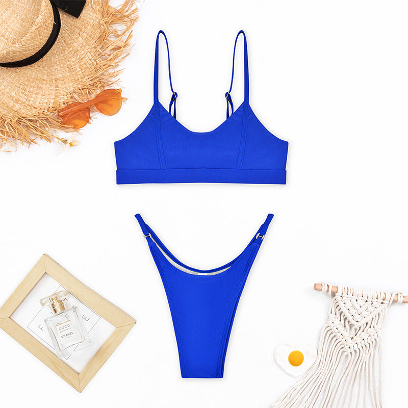 Dame Bikini-sæt med justerbare stropper og moderigtigt high-cut design Stilla