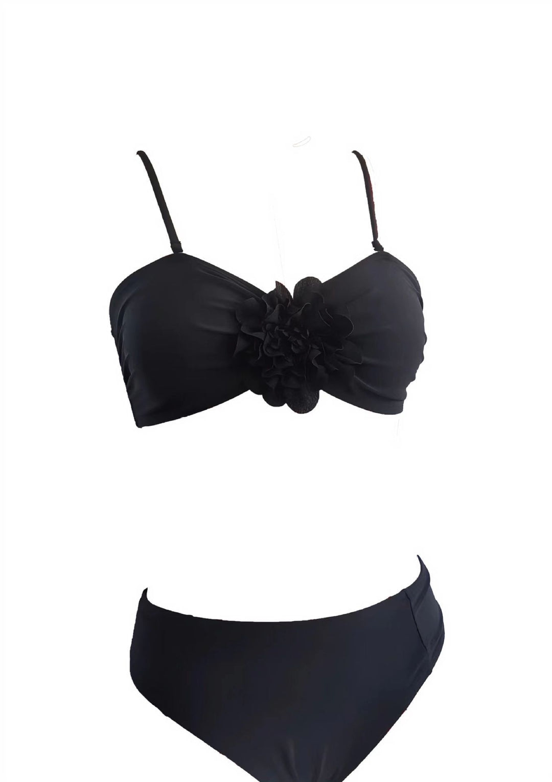 Dame bandeau bikini med blomstermotiver Skovae
