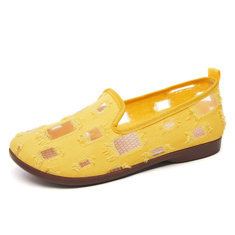 Femme Stilfulde Slip-On Fritidssko med Åndbart Cut-Out Design Stilla