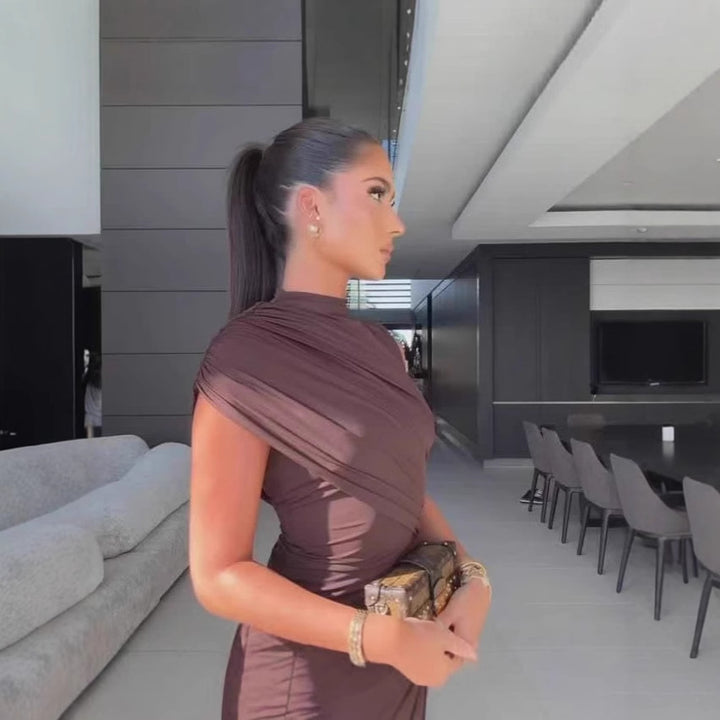 Dame Elegant omslagskjorte med asymmetrisk snit og raffinerede flæse detaljer Stilla