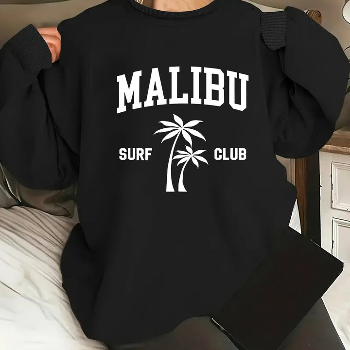 Dame sweatshirt med afslappet surf klub print Stilla