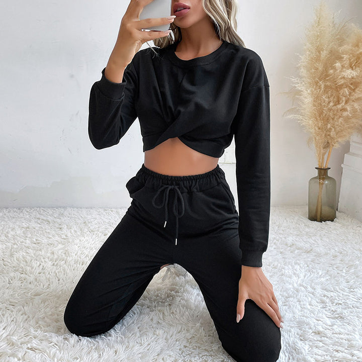 Kvinders praktiske jumpsuit med elastisk talje og flatterende knude detalje Stilla
