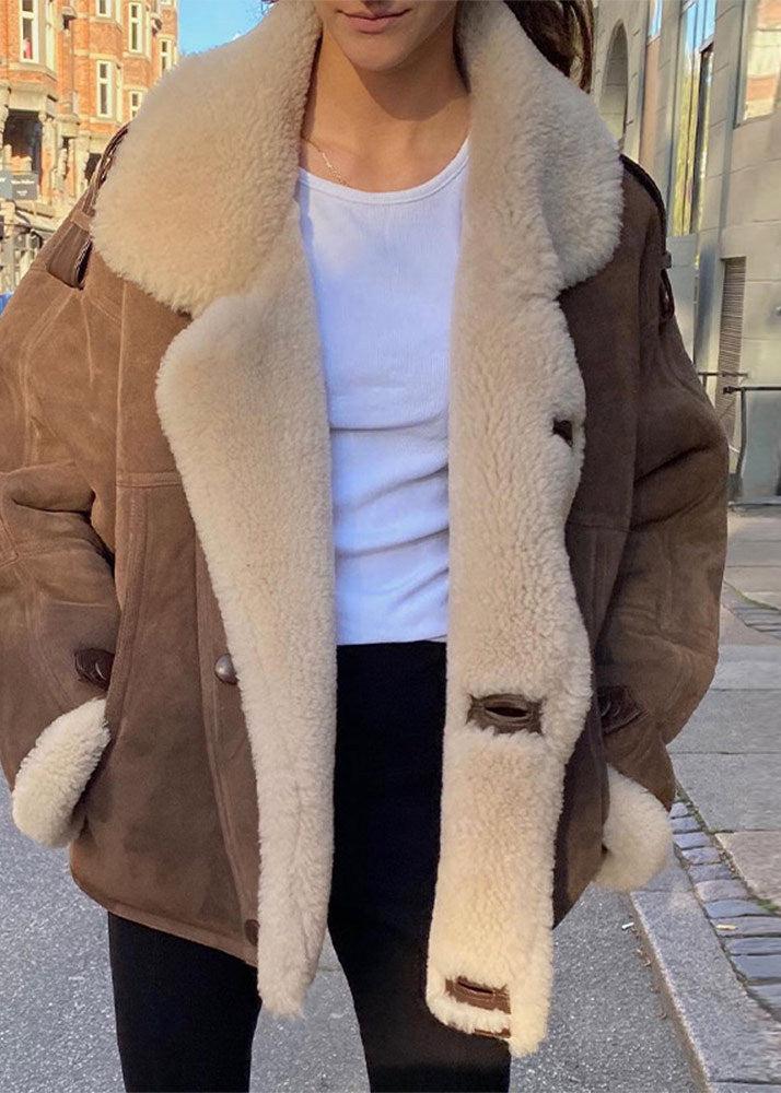 Stilla | Aviator-lammeskindjakke