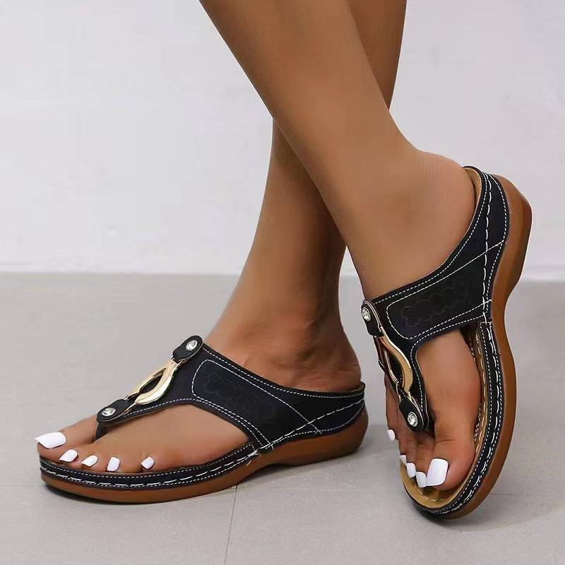 Dame flip-flops med elegant spænde og ergonomisk fodbund Stilla