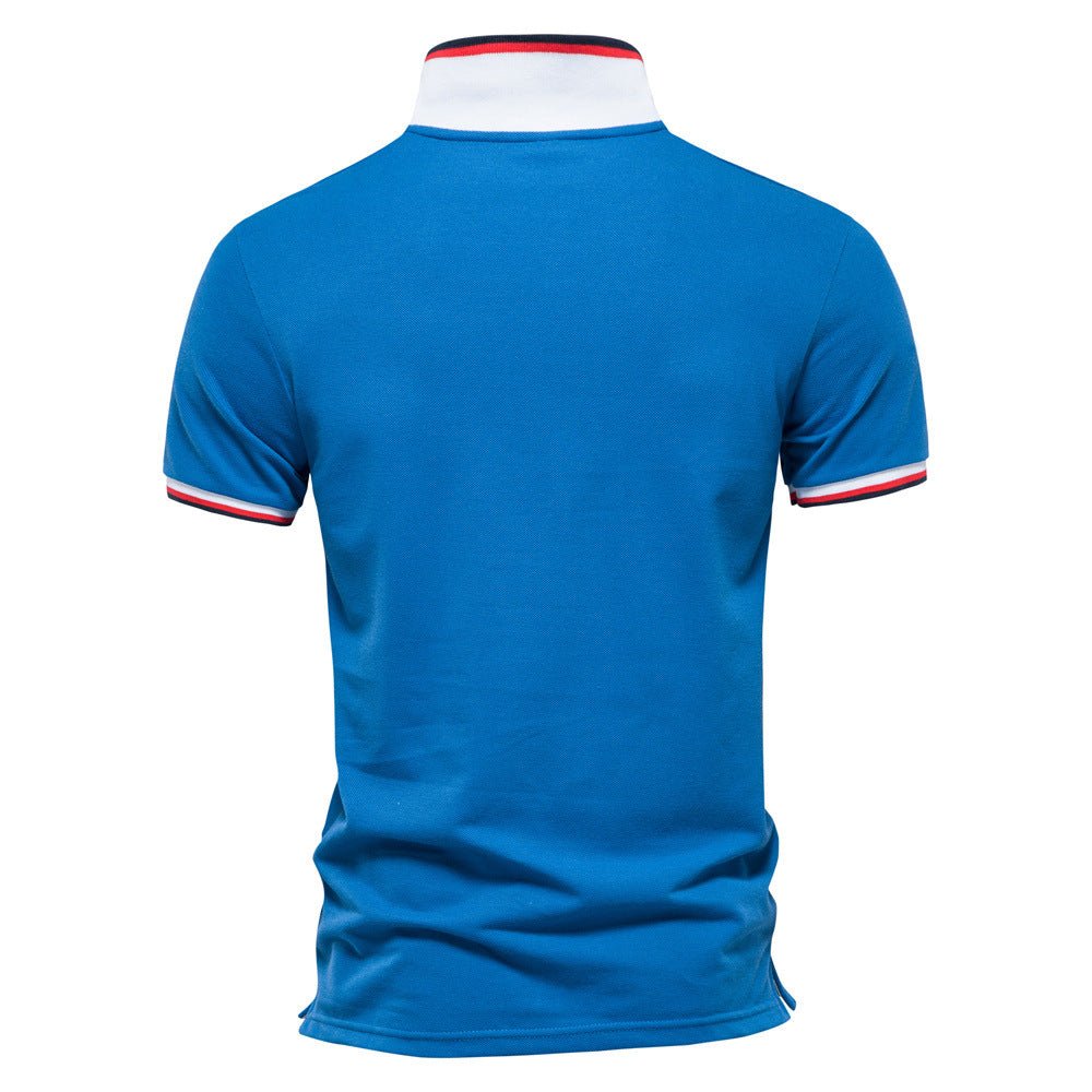 Herre polo t-shirt med ultramoderne krave og kontrasterende accenter Stilla