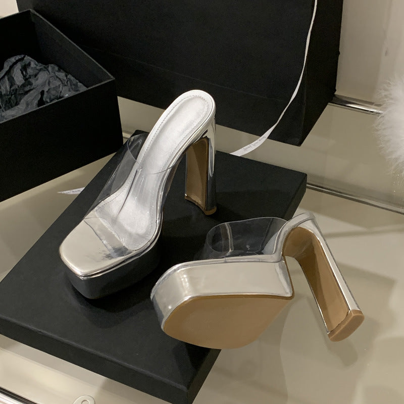 Dame Gennemsigtige Plateau-Pumps Stilla