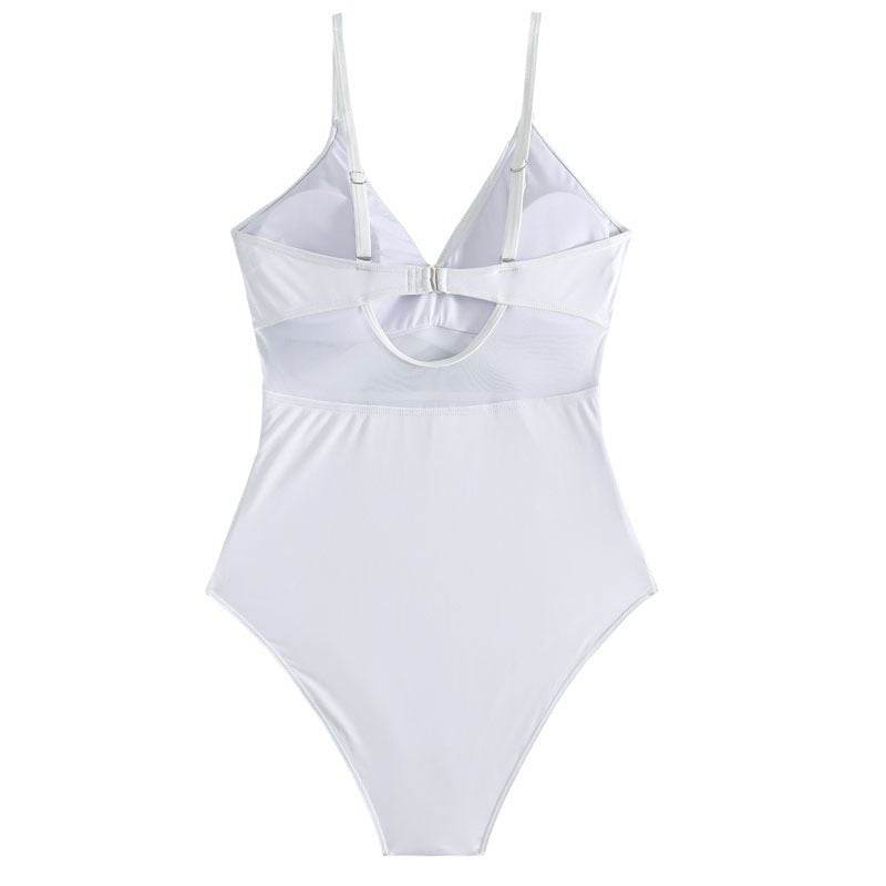 Dame Sporty heldragt badedragt med krydset design Skovae