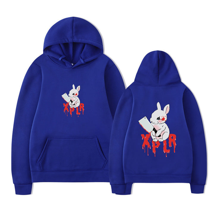 Kvinders hoodie med iøjnefaldende tegneserjemotiv og behagelig pasform Skovae