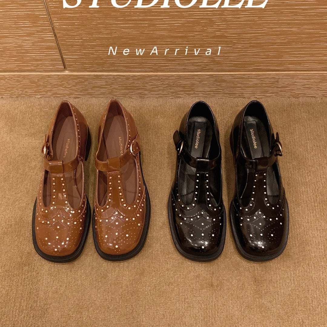 Dame Dekorative Mary Jane Pumps med udsnitsdesign Stilla