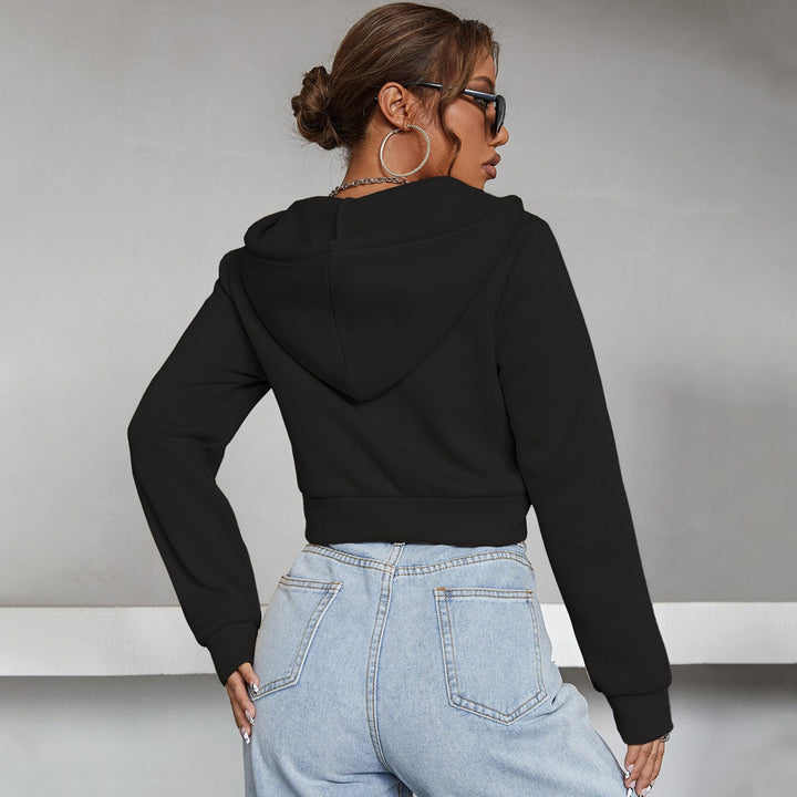 Kvindernes cropped hoodie jakke med moderne snit og komfortabelt materiale Stilla