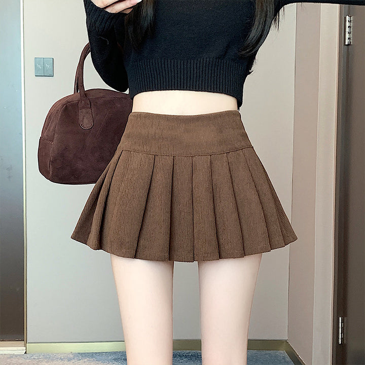 Femme Plisseret Corduroy Miniskirt Stilla