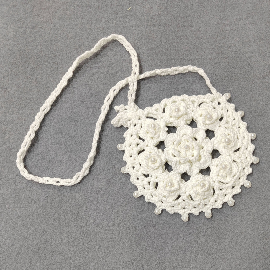 Femme hæklede blomsterhåndtaske Stilla