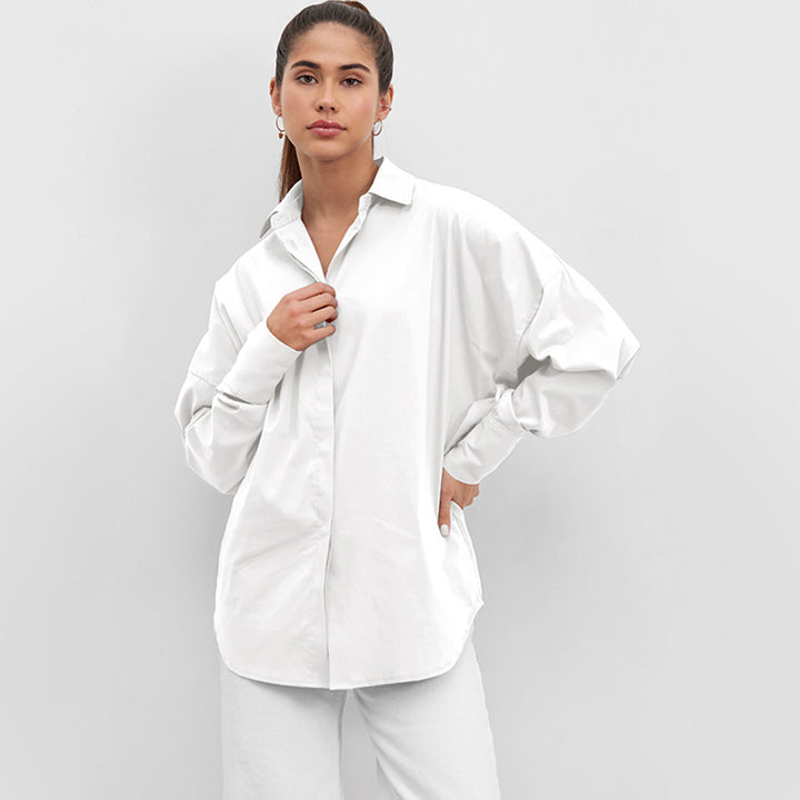 Dame Oversized Skjorte med afslappet snit og moderne detaljer Stilla