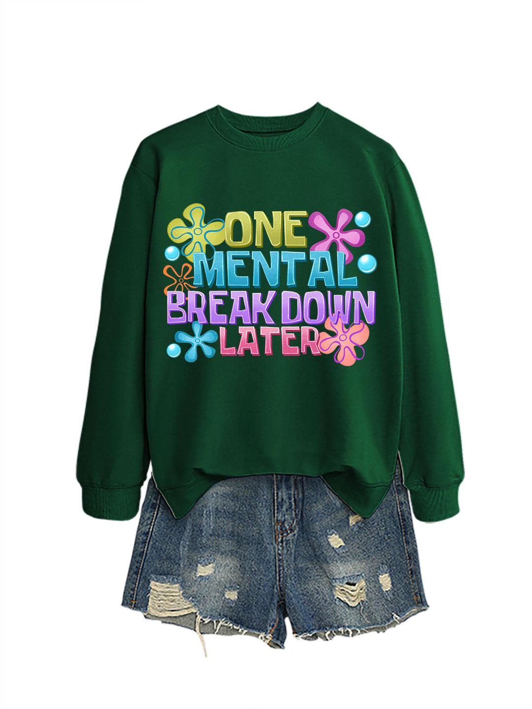 Kvinders sweatshirt med kreativt print Stilla