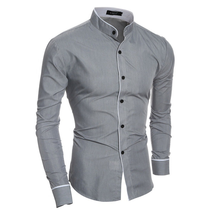 Herrer Slim-Fit Skjorte med moderne kontrastdetaljer Stilla