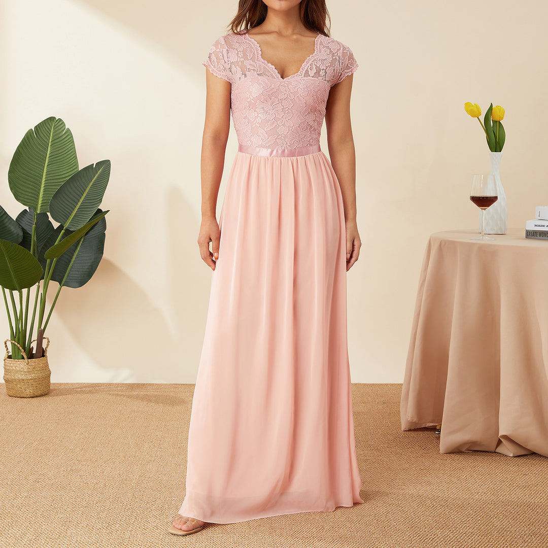 Damer Elegant Spidskjole med V-Udsnit Skovae