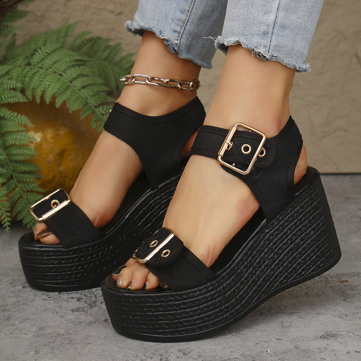 Dame Wedge-sandaler med åndbart overmateriale og robust bast-design Stilla