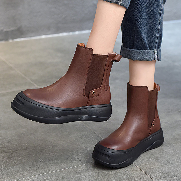 Dame modische Chelsea-Boots med komfortabel gummisål og elastiske indsatser Stilla