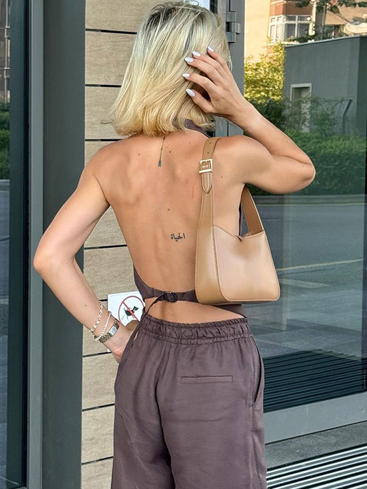 Dame afslappet jumpsuit med elegant snit og praktiske lommer Stilla