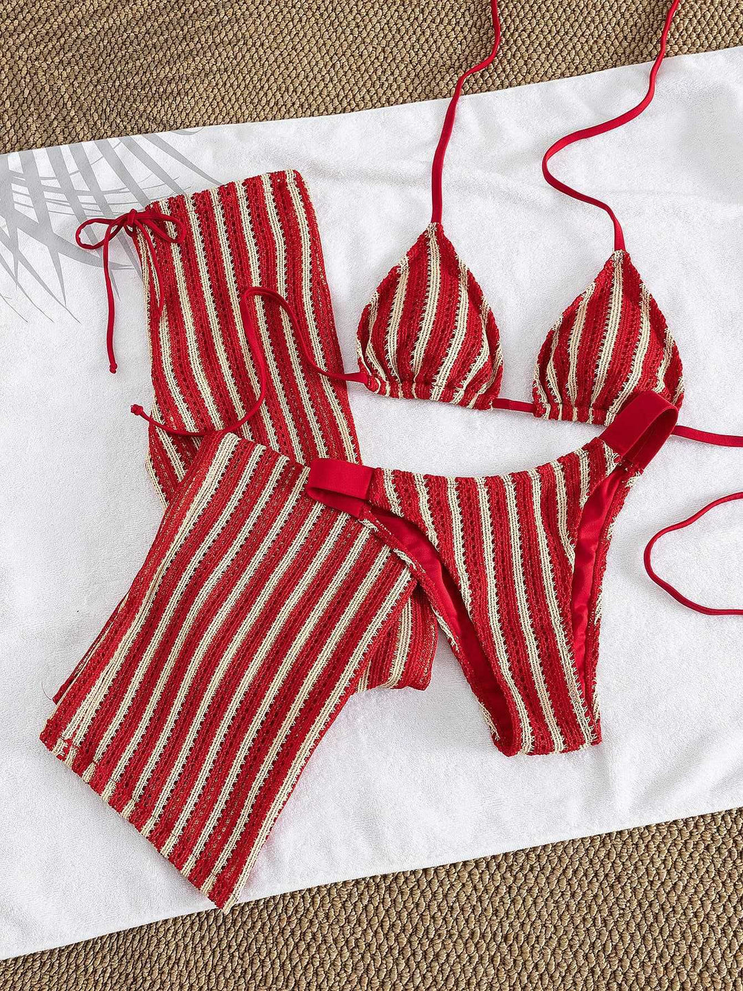 Dame Triangel-Bikini-Sæt med moderigtigt indpakningstøj Skovae