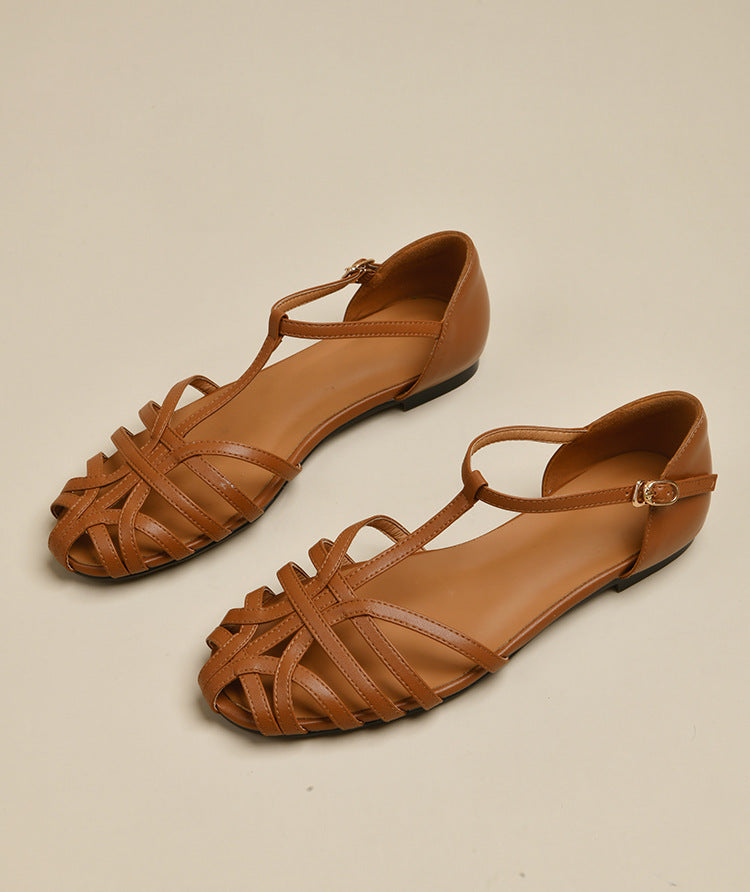Dame elegante flade sandaler med justerbar rem og moderne snit Stilla