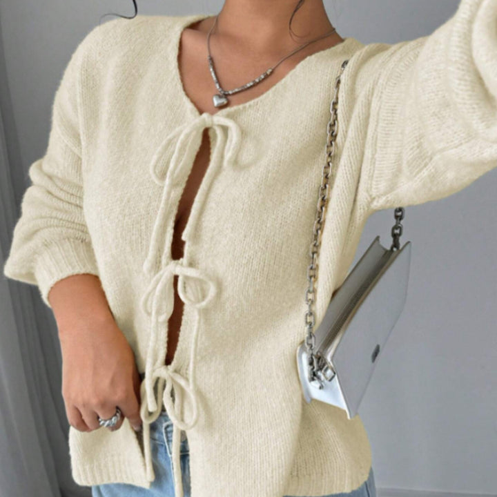 Femme Åben Forside Strikcardigan Stilla