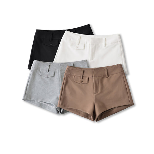 Dame elegante fritidsshorts i minimalistisk design med høj kvalitetsstof og strækbart bånd Stilla