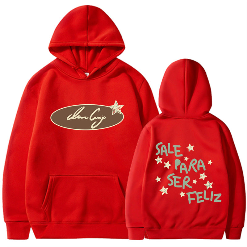 Kvinders hoodie sweatshirt med kreativ skrifttype og iøjnefaldende design Skovae
